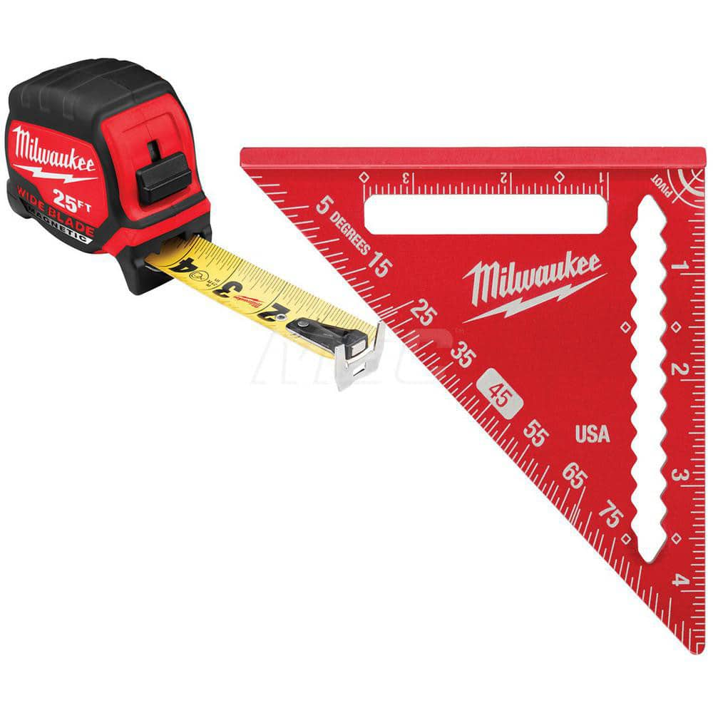 Tape Measure: 25' Long, 1-5/16″ Width, Yellow Blade 1/16″ Graduation, Inch Graduation, Red Case