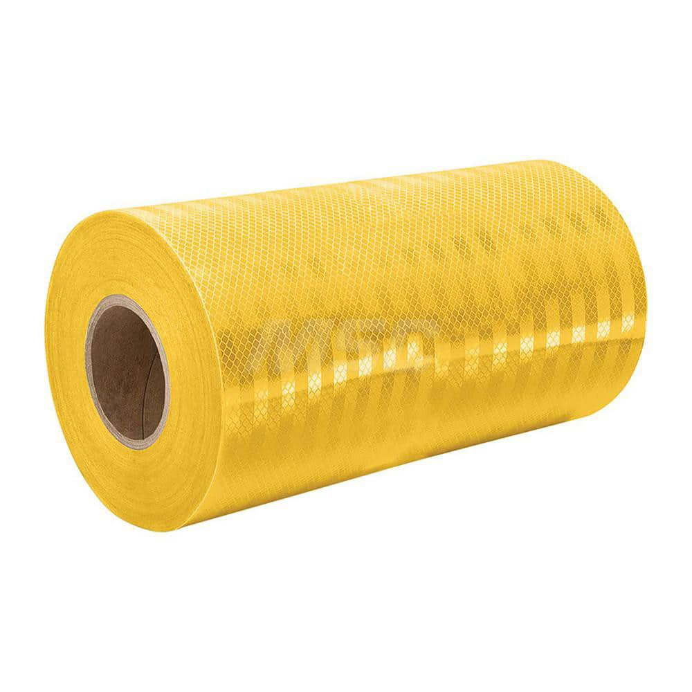 DOT Conspicuity Tape; Color: Yellow; Tape Material: Reflective Sheeting; Width (Inch): 10; Length (Feet): 150