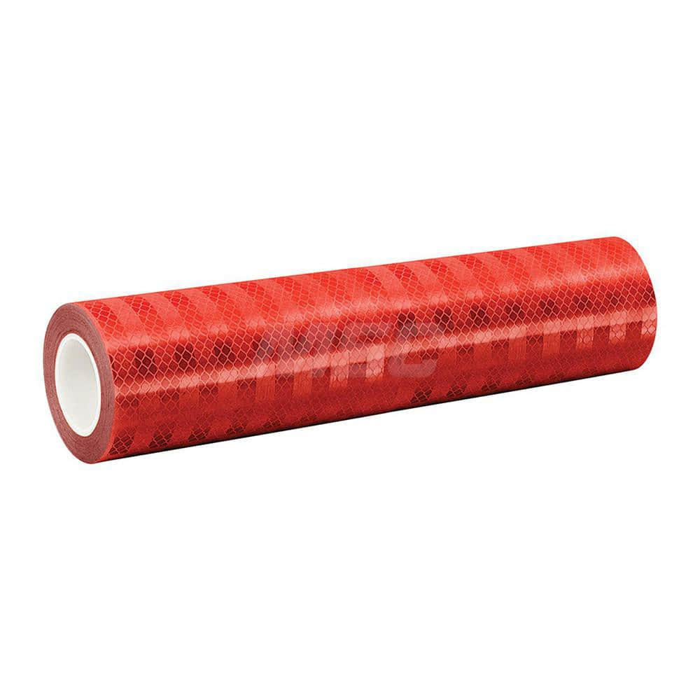 DOT Conspicuity Tape; Color: Red; Tape Material: Reflective Sheeting; Width (Inch): 10; Length (Feet): 15