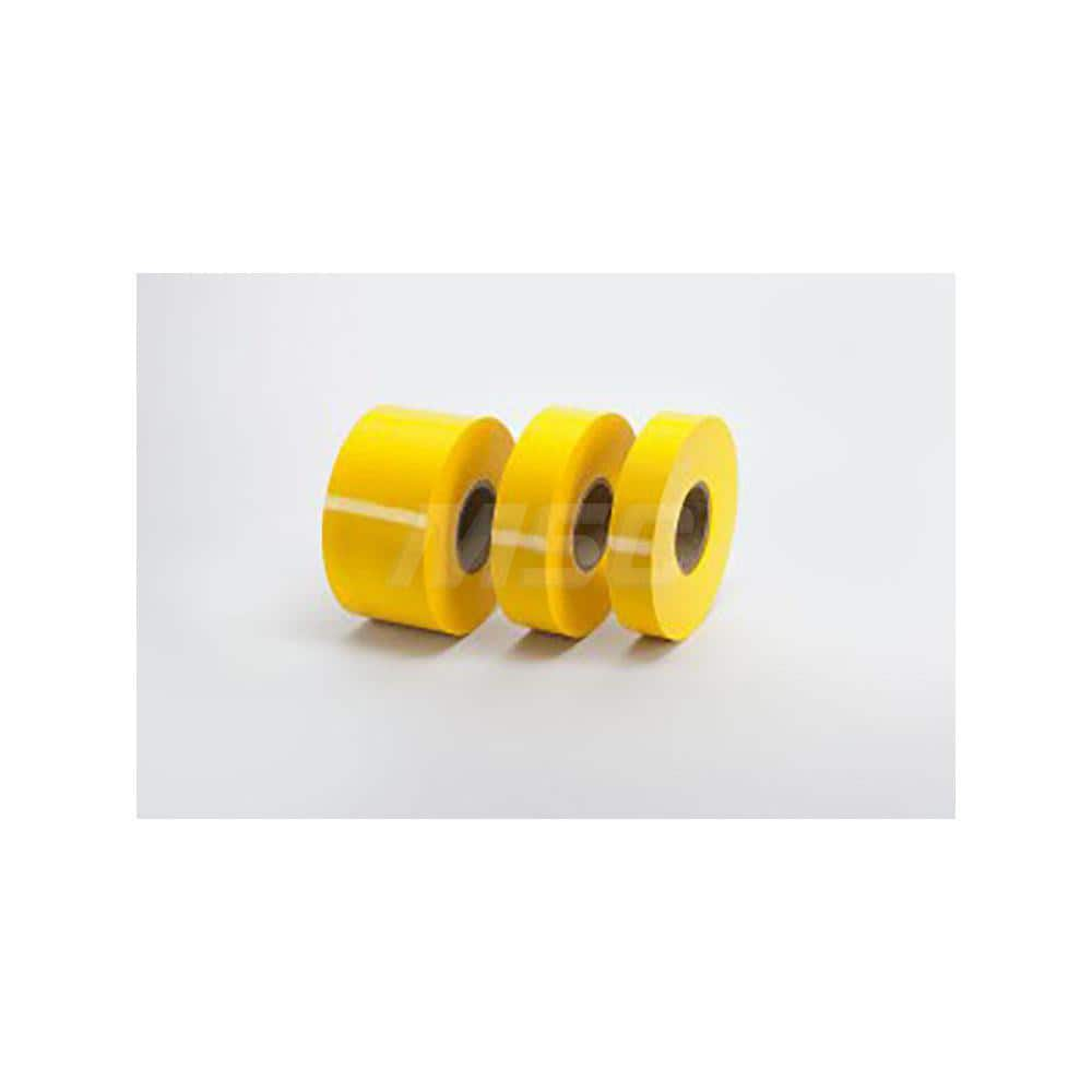 Masking Tape: 2″ Wide, 83.33 yd Long, 4 mil Thick, Yellow Polyvinylchloride Film, 0.48 lb/in Tensile Strength