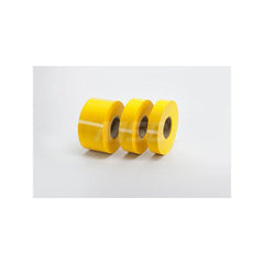 Masking Tape: 1″ Wide, 83.33 yd Long, 4 mil Thick, Yellow Polyvinylchloride Film, 0.48 lb/in Tensile Strength