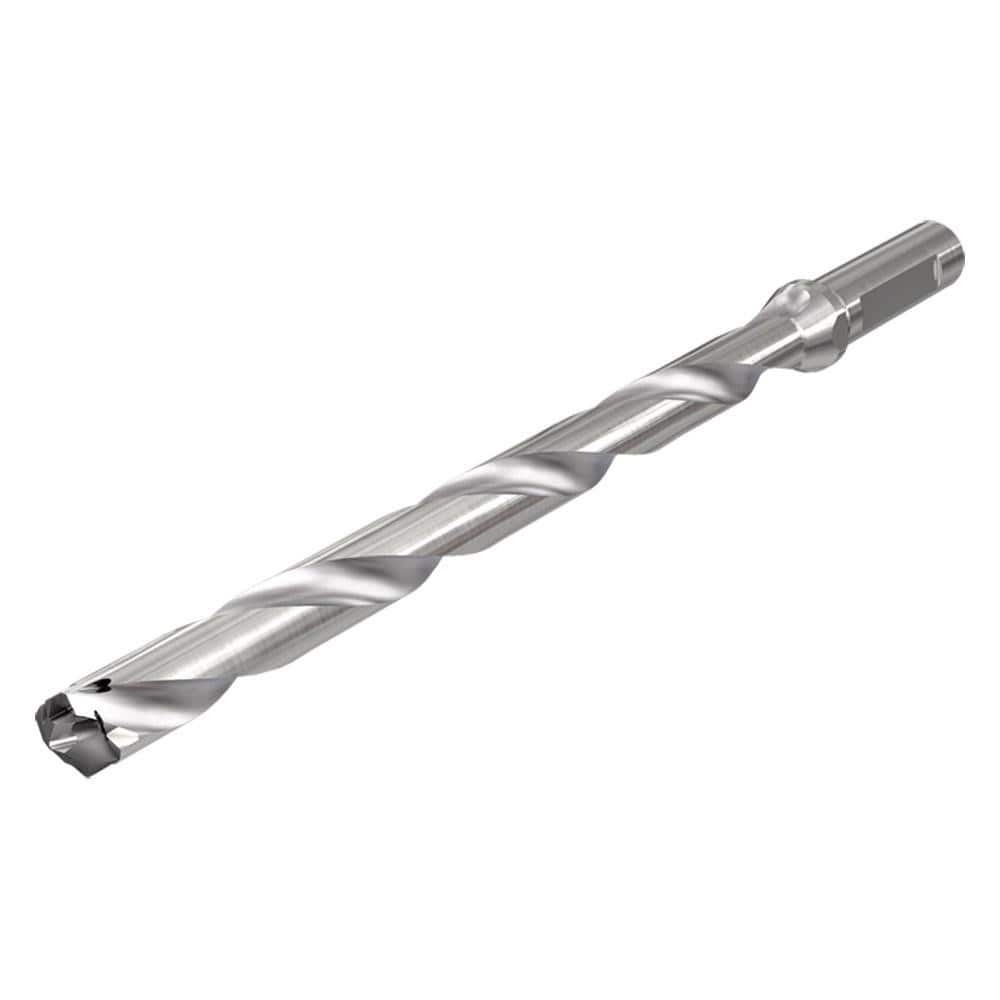 Replaceable Tip Drill: 30 to 30.9 mm Drill Dia, 365.5 mm Max Depth, 32 mm Straight-Cylindrical Shank Uses ICP Inserts, 491.4 mm OAL, Through Coolant