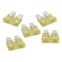 Automotive Fuses; Style: Fast Acting; Amperage Rating: 20.0000; Blade Style: Standard; Color: Yellow; Overall Height: .31; Length (Decimal Inch): 0.35; Length (Inch): 0.35; Color: Yellow; Overall Length: 0.35; Amperage: 20.0000; Fuse Style: Fast Acting