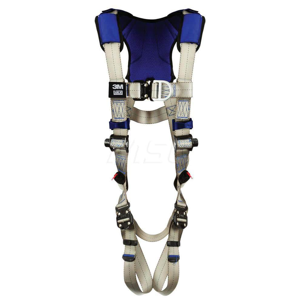 Fall Protection Harnesses: 420 Lb, Vest Style, Size Medium, For Climbing, Back & Front Quick-Connect Leg Strap, Quick-Connect Chest Strap