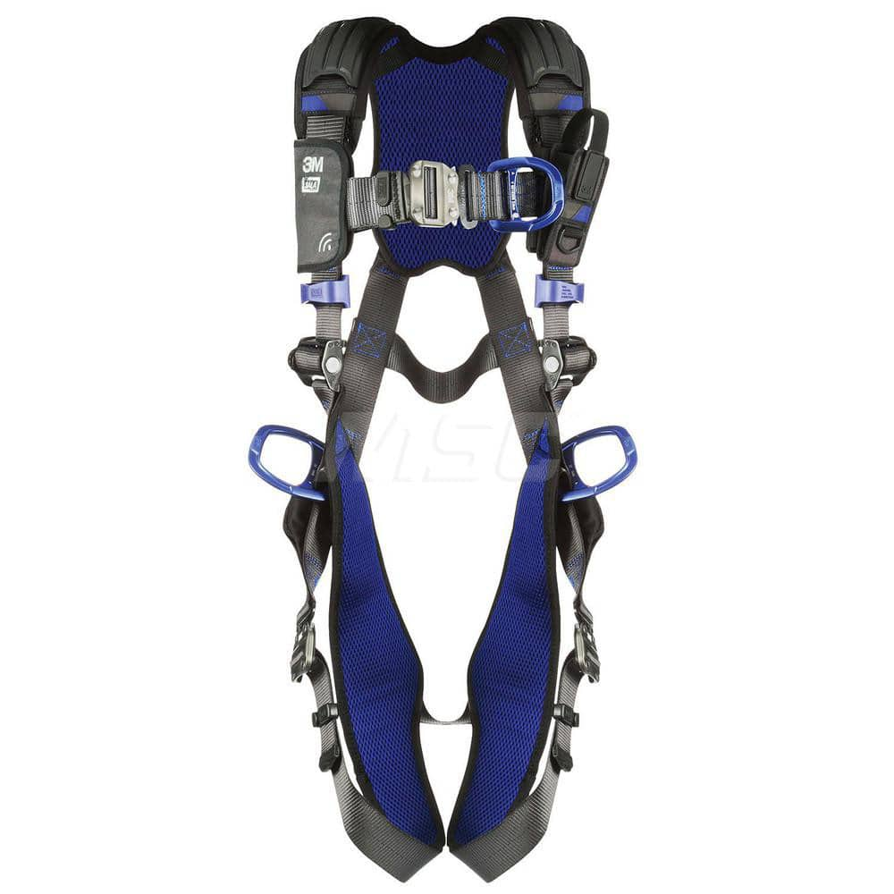 Fall Protection Harnesses: 420 Lb, Vest Style, Size 2X-Large, For Climbing & Positioning, Back Front & Hips Quick-Connect Leg Strap, Quick-Connect Chest Strap