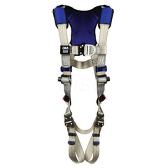 Fall Protection Harnesses: 420 Lb, Vest Style, Size Large, For Climbing, Back & Front Quick-Connect Leg Strap, Quick-Connect Chest Strap