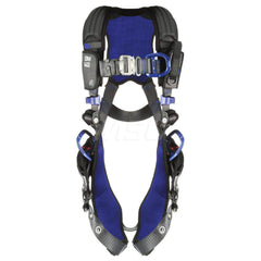 Fall Protection Harnesses: 420 Lb, Vest Style, Size X-Large, For Climbing & Positioning, Back Front & Hips Tongue Leg Strap, Quick-Connect Chest Strap