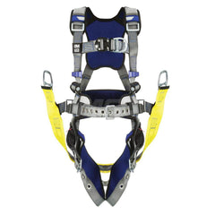 Fall Protection Harnesses: 420 Lb, Comfort Oil & Gas Style, Size 2X-Large, For Climbing & Suspension, Back & Hips Tongue Leg Strap, Quick-Connect Chest Strap