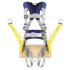 Fall Protection Harnesses: 420 Lb, Comfort Oil & Gas Style, Size Medium, For Climbing Construction & Positioning, Back Front & Hips Tongue Leg Strap, Pass-Through Chest Strap