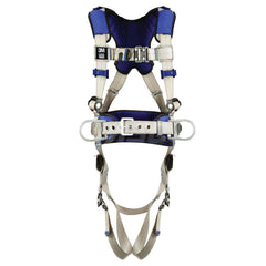 Fall Protection Harnesses: 420 Lb, Construction Style, Size Medium, For Positioning, Back & Hips Quick-Connect Leg Strap, Quick-Connect Chest Strap