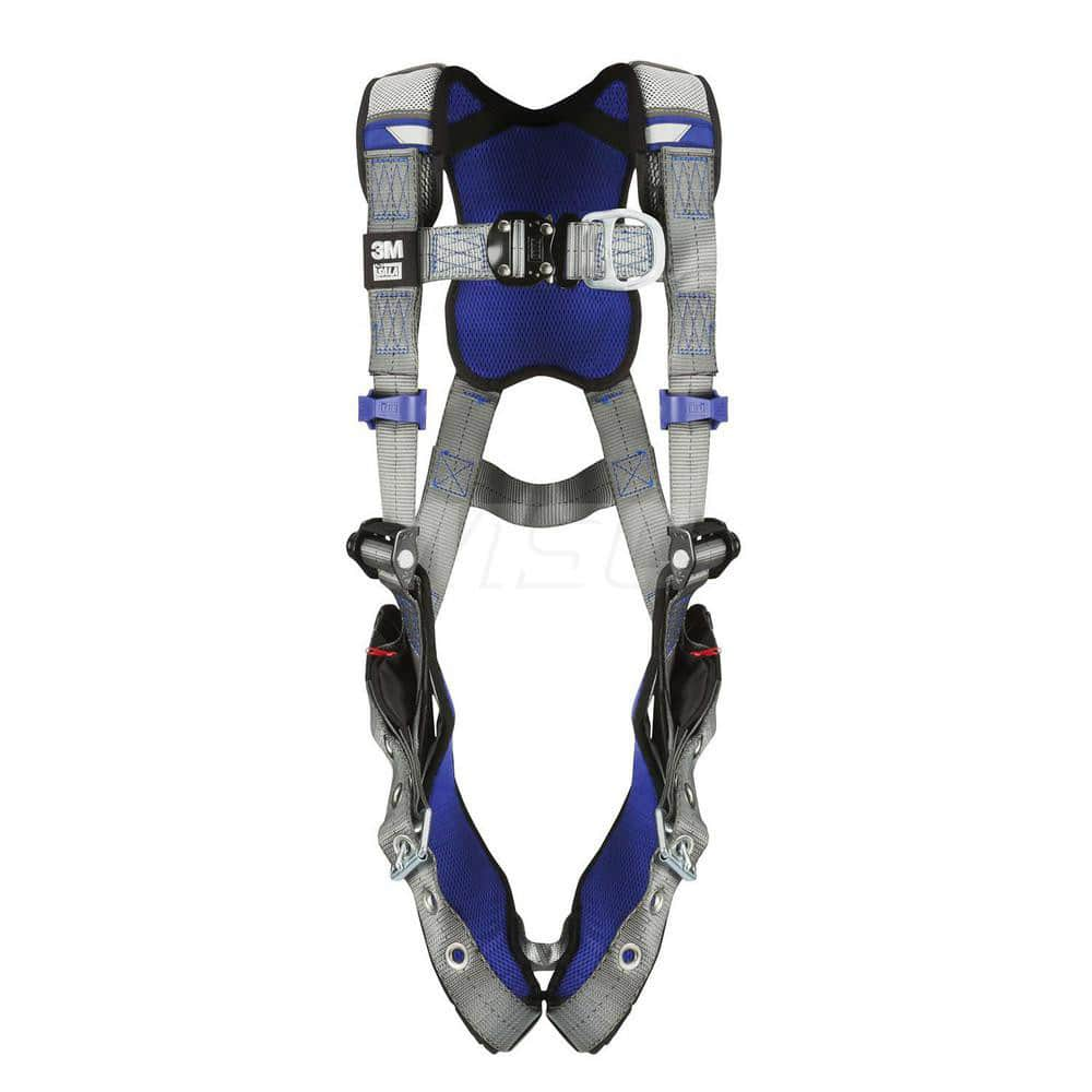 Fall Protection Harnesses: 420 Lb, Vest Style, Size Small, For Climbing, Back & Front Tongue Leg Strap, Pass-Through Chest Strap