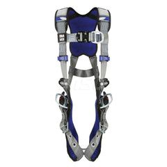 Fall Protection Harnesses: 420 Lb, Vest Style, Size Medium, For Climbing & Positioning, Back Front & Hips Tongue Leg Strap, Pass-Through Chest Strap