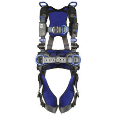 Fall Protection Harnesses: 420 Lb, Vest Style, Size 2X-Large, For Climbing Positioning Retrieval & Rescue, Back Front Hips & Shoulder Quick-Connect Leg Strap, Quick-Connect Chest Strap