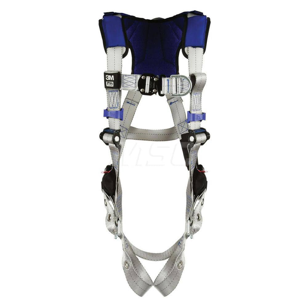 Fall Protection Harnesses: 420 Lb, Vest Style, Size Universal, For Climbing, Back & Front Tongue Leg Strap, Quick-Connect Chest Strap