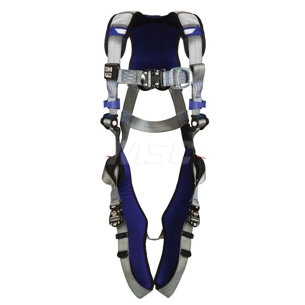 Fall Protection Harnesses: 420 Lb, Vest Style, Size Small, For Climbing, Back & Front Quick-Connect Leg Strap, Quick-Connect Chest Strap