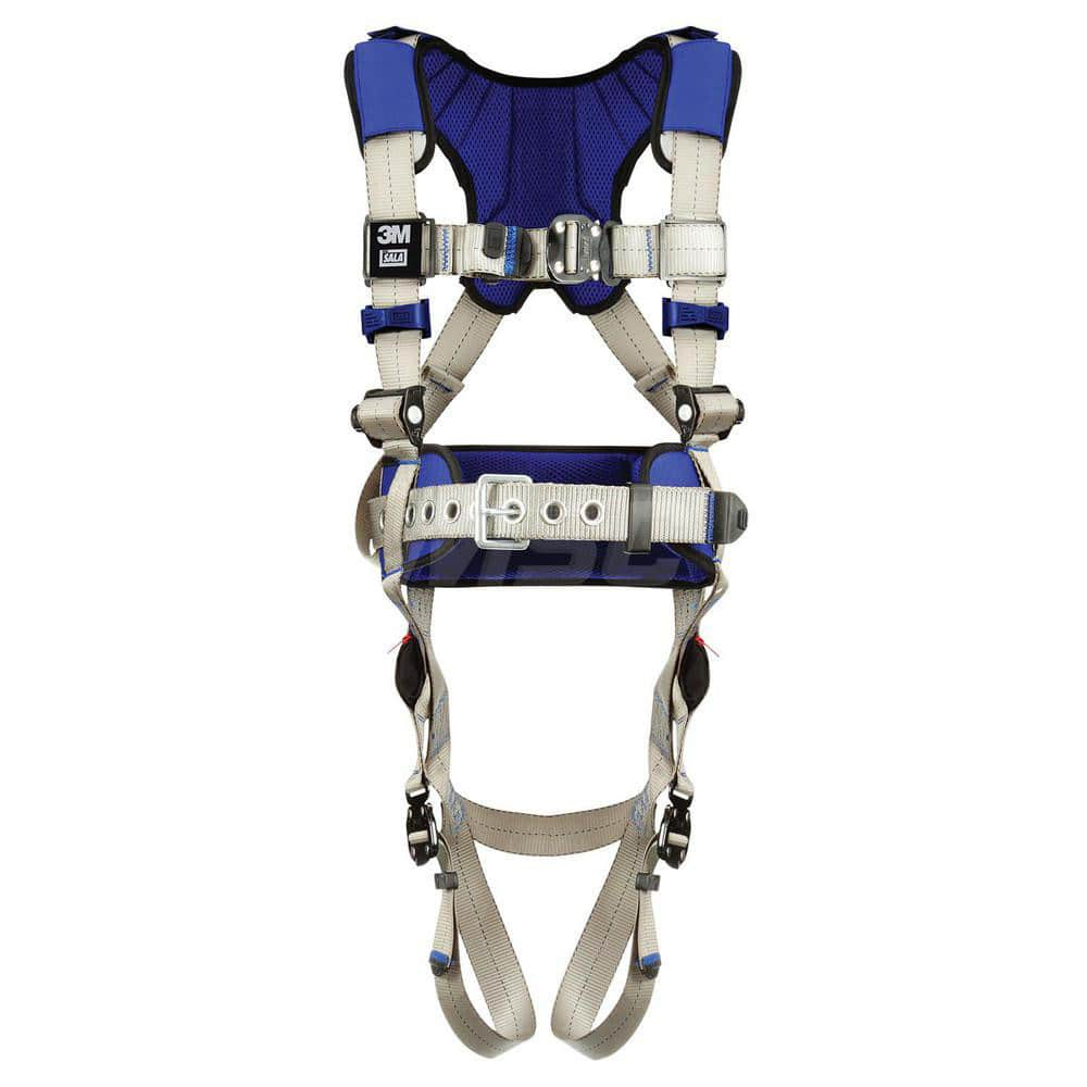 Fall Protection Harnesses: 420 Lb, Construction Style, Size 2X-Large, For Construction, Back Quick-Connect Leg Strap, Quick-Connect Chest Strap