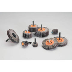 Unmounted Flap Wheels; Abrasive Type: Non-Woven; Abrasive Material: Aluminum Oxide; Outside Diameter (Inch): 2; Face Width (Inch): 2; Center Hole Size (Inch): 1/4; Grade: Medium; Maximum RPM: 15000; Interleaf: No