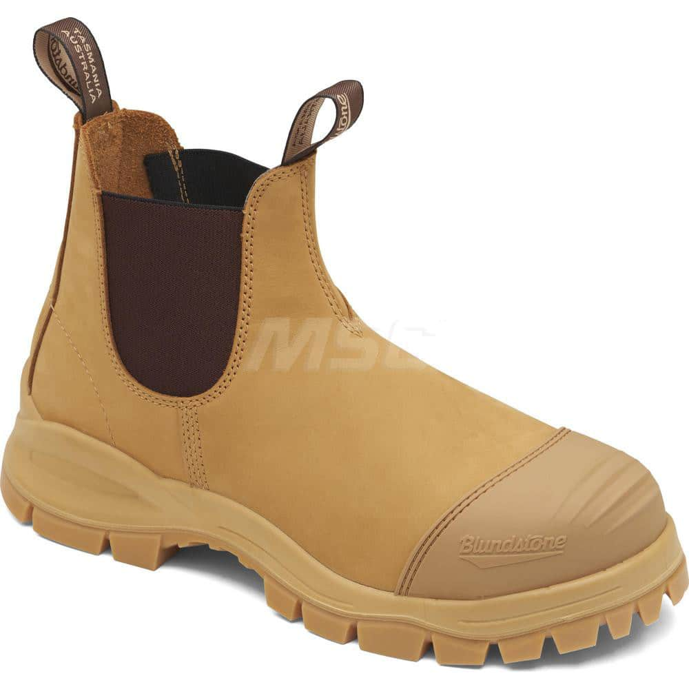 Work Boot: Size 7-1/2, 6″ High, Leather, Steel Toe Wide Width, Non-Slip Sole