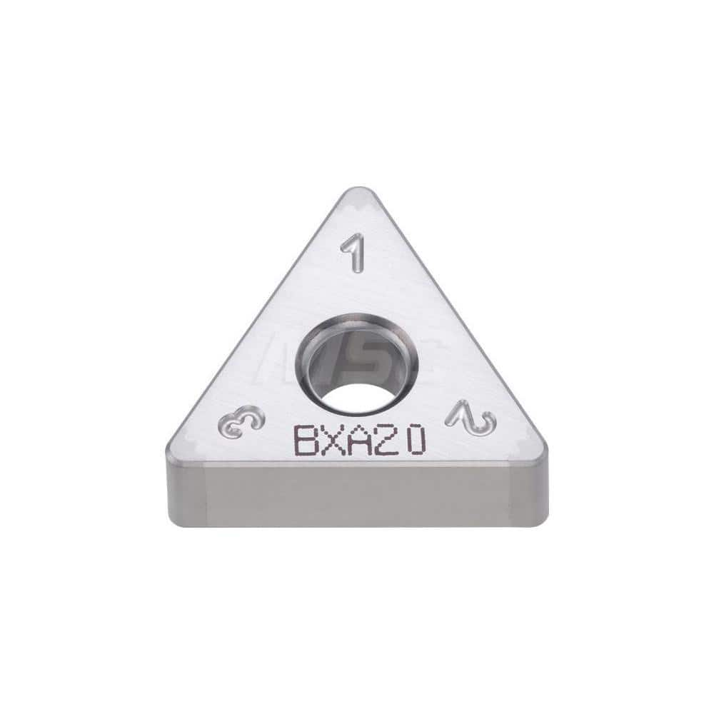 Turning Insert:  6QS-TNGA332 BXA20,  Polycrystalline Cubic Boron Nitride Coated Finish,  Neutral,  3/8″ Inscribed Circle,  0.0315″ Corner Radius,  60.0 &deg N/A Triangle,  Series  TNGA