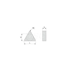 Turning Insert:  S-TNGN222 BXC90,  Polycrystalline Cubic Boron Nitride TiN Finish,  Neutral,  1/4″ Inscribed Circle,  0.0310″ Corner Radius,  60.0 &deg N/A Triangle,  Series  TNGN