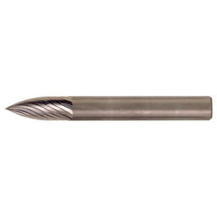 SG-6 Standard Cut Solid Carbide Bur-Pointed Tree Shape - Exact Industrial Supply