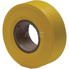 Barricade & Flagging Tape; Legend: None; Material: Vinyl; Polyvinylchloride; Thickness (mil): 4; Overall Length: 300.00; Roll Length (Feet): 300; Color: Yellow; Roll Width (Inch): 1-3/16