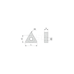 Turning Insert:  TNMG334 T5125,  Solid Carbide TiCN, Al2O3 & TiN Finish,  Neutral,  3/8″ Inscribed Circle,  0.0630″ Corner Radius,  60.0 &deg N/A Triangle,  Series  TNMG