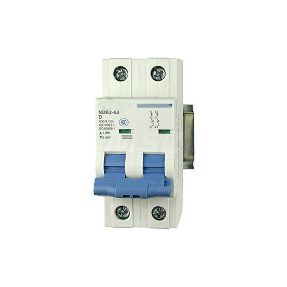 Circuit Breakers; Circuit Breaker Type: C60SP - Supplementary Protection; Milliamperage (mA): 20000; 20; Number of Poles: 2; Breaking Capacity: 10 kA; Tripping Mechanism: Thermal-Magnetic; Terminal Connection Type: Screw; Mounting Type: DIN Rail Mount; Vo