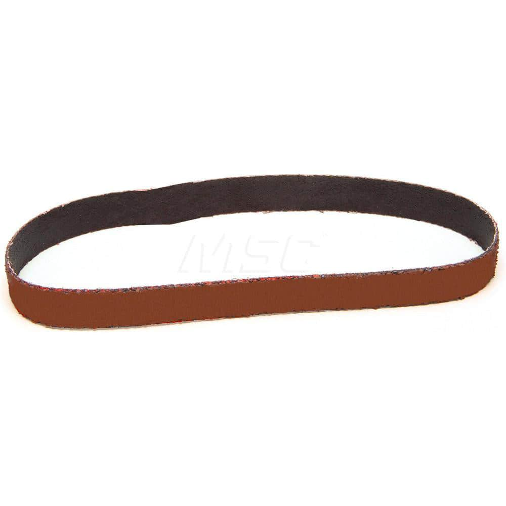 Abrasive Belt: 1/2″ Width, 18″ OAL, 36+ Grit, Ceramic Coated