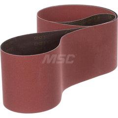 Abrasive Belt: 4″ Width, 60″ OAL, 120+ Grit, Ceramic Coated