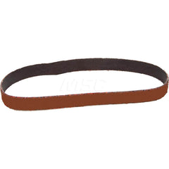 Abrasive Belt: 1/2″ Width, 18″ OAL, 60+ Grit, Ceramic Coated