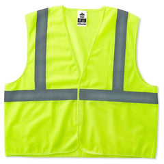 8205HL S/M Econo 2 Hook & Loop Lime Vest - All Tool & Supply