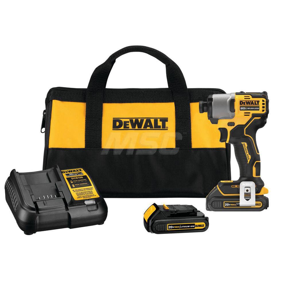 Cordless Impact Driver: 20V, 1/4″ Drive, 3,200 RPM Variable Speed, 2 Lithium-ion Battery Included