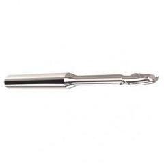 3mm Dia. - 3mm LOC - 57mm OAL - .25mm C/R  2 FL Carbide End Mill with 3mm Reach - Uncoated - All Tool & Supply