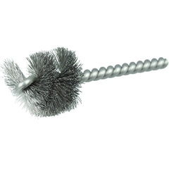 1-1/8″ Power Tube Brush, .008″ Stainless Steel Wire Fill, 1″ Brush Length - All Tool & Supply