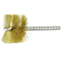 1 1/2″ Power Tube Brush-0.008″ Brass, 1 Brush Length - Non-Sparking Wire Wheel - All Tool & Supply