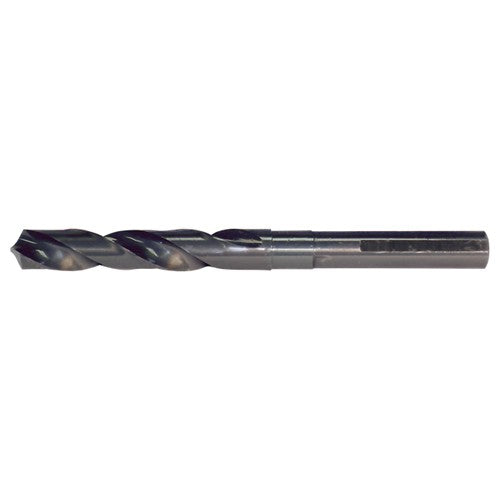 41/64 RHS / RHC HSS 118 Degree Radial Point 1/2 Reduced Shank Silver & Deming Drill - Steam Oxide