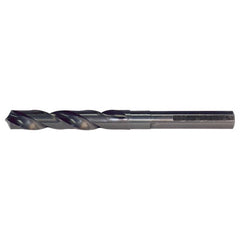 41/64 RHS / RHC HSS 118 Degree Radial Point 1/2 Reduced Shank Silver & Deming Drill - Steam Oxide