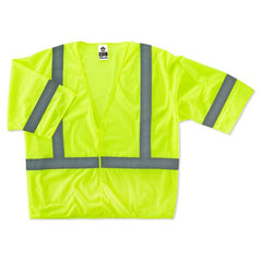 8310HL L/ XL Econo Class 3 Lime Hook & Loop Vest - All Tool & Supply