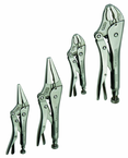 4 Piece - Curved & Straight Jaw Locking Plier Set - All Tool & Supply