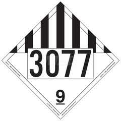 DOT Placards & Holders; Type: Placard; Legend: Misc Dangerous Goods; Legend: Misc Dangerous Goods; Material: Vinyl; Message or Graphic: Misc Dangerous Goods; Legend Color: Black; Material: Vinyl; Compliance Specifications: DOT 49 CFR 172.519; Placard Coat