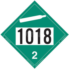 DOT Placards & Holders; Type: Placard; Legend: Non-Flammable Gas; Legend: Non-Flammable Gas; Material: Vinyl; Message or Graphic: Non-Flammable Gas; Legend Color: Green; Material: Vinyl; Compliance Specifications: DOT 49 CFR 172.519; Placard Coating: UV;