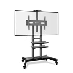 Security Monitor & TV Mounts; Mount Style: Flat Panel Mount; Load Capacity (Lb.): 200.00; Maximum Monitor Size: 83 in; Minimum Monitor Size: 50 in; Rotating/Tilting: Rotating; Material: Plastic; Steel; Color: Black; Maximum Load Capacity: 200.00