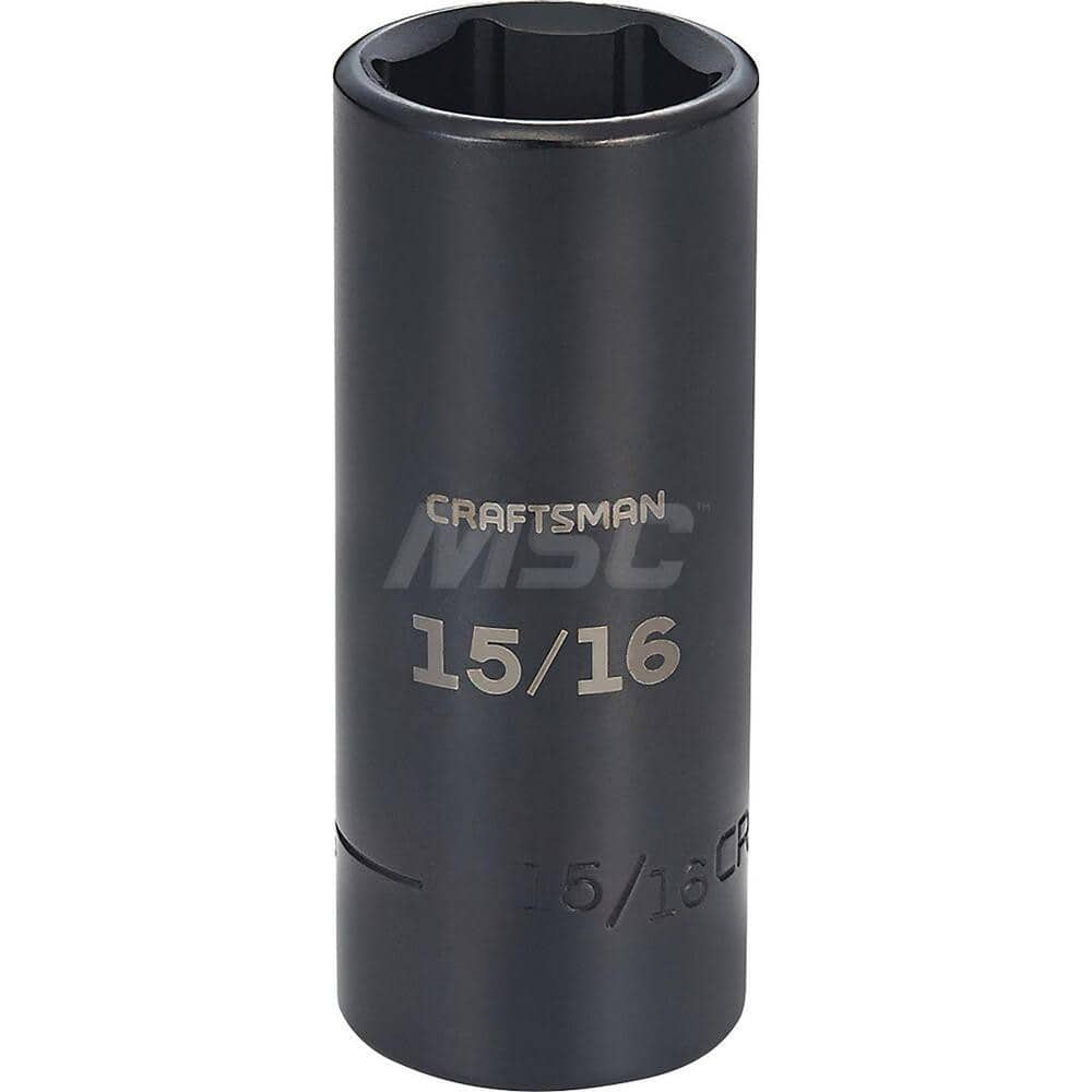 Impact Socket: 1/2″ Drive 6-Point, Black Oxide