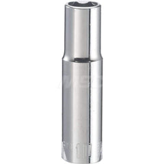 Hand Socket: 3/8″ Drive, 10 mm Socket, 6-Point Chrome-Plated & Polished