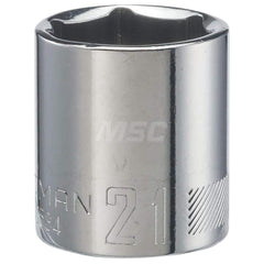 Hand Socket: 3/8″ Drive, 14 mm Socket, 6-Point Chrome-Plated & Polished