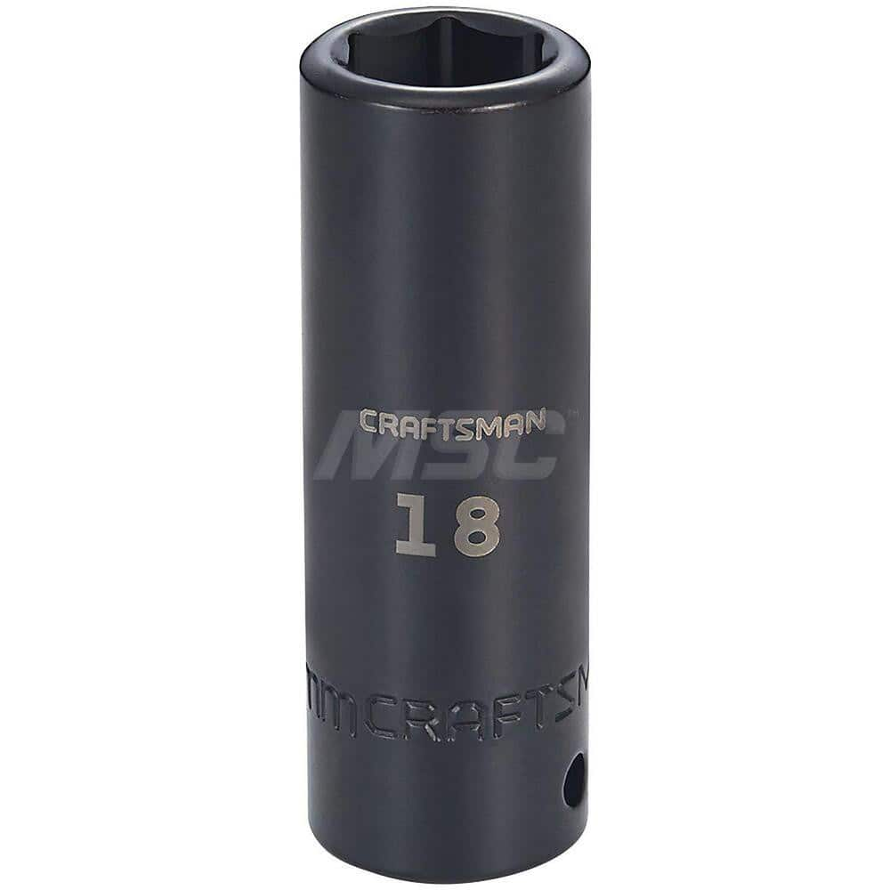 Impact Socket: 1/2″ Drive 6-Point, Black Oxide