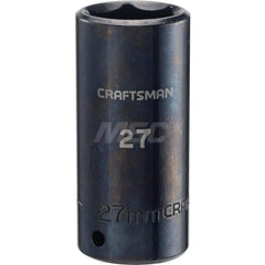 Impact Socket: 1/2″ Drive 6-Point, Black Oxide