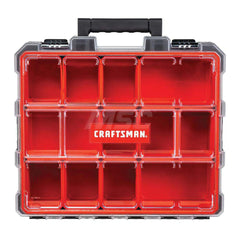 Small Parts Boxes & Organizers; Type: Pro Organizers; Material: Plastic; Number Of Compartments: 12; Height (Decimal Inch): 15.6000; Depth (Decimal Inch): 4.6000; Width (Decimal Inch - 4 Decimals): 17.6000