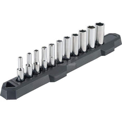 Socket Set: 1/4″ Drive 9/16″ Socket, 6 Point, Full Polish